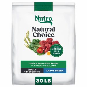 Nutro Natural Choice Adult Large Breed Dog Food Dry Recipe Lamb & Brown Rice,  30 Lb Bag