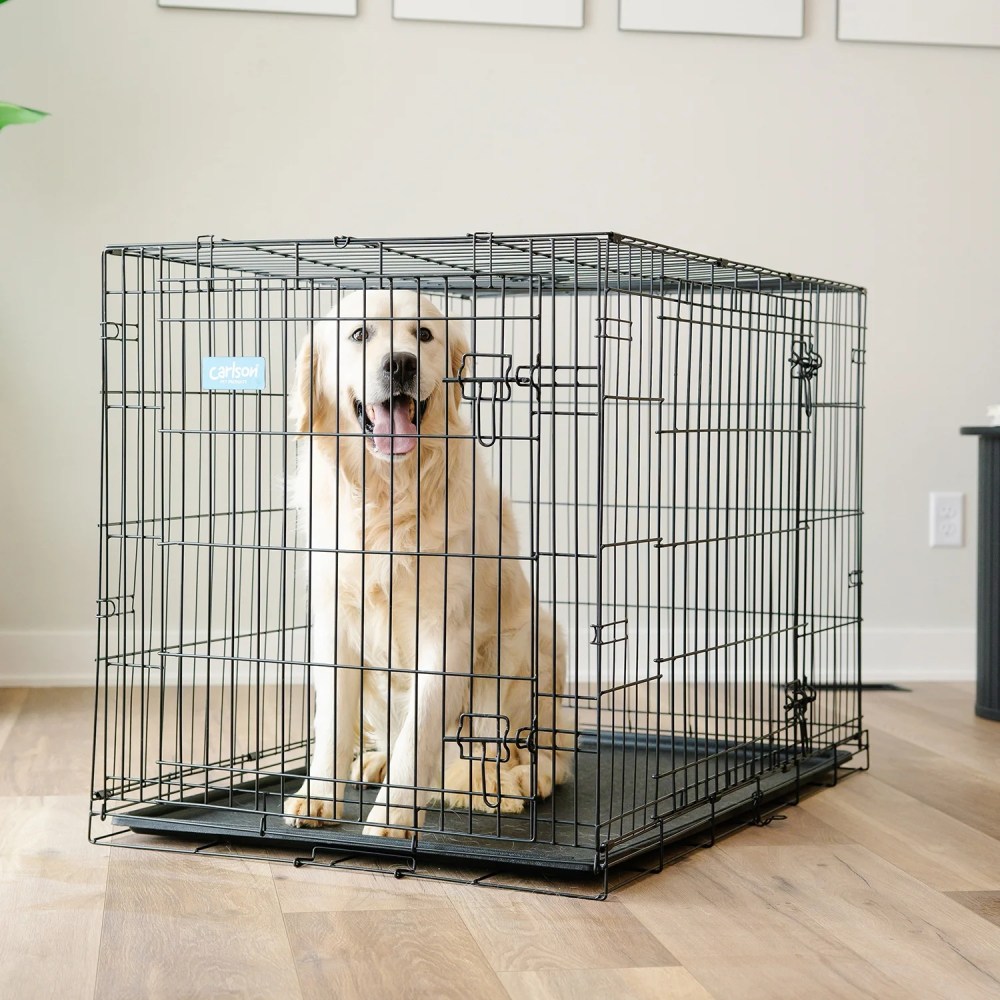 Carlson Pet Products Double Door Wire Crate with Divider, Large 42" - Image 12