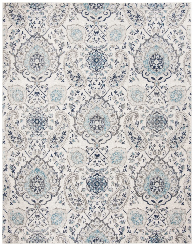 SAFAVIEH Madison Hope Floral Paisley Area Rug, Cream/Light Grey, 10" x 14" - Image 4