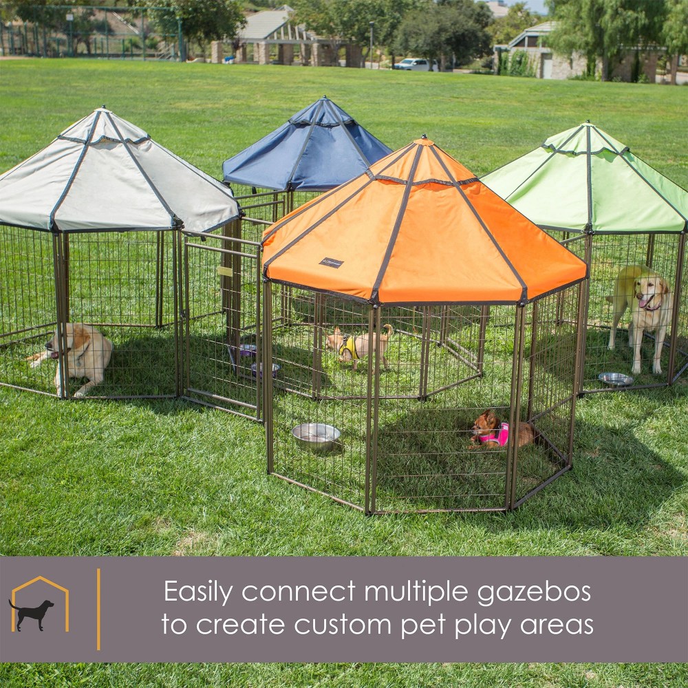 Pet Gazebo 23403ET 3 ft. Pet Gazebo with Earth Taupe Canopy - Image 3
