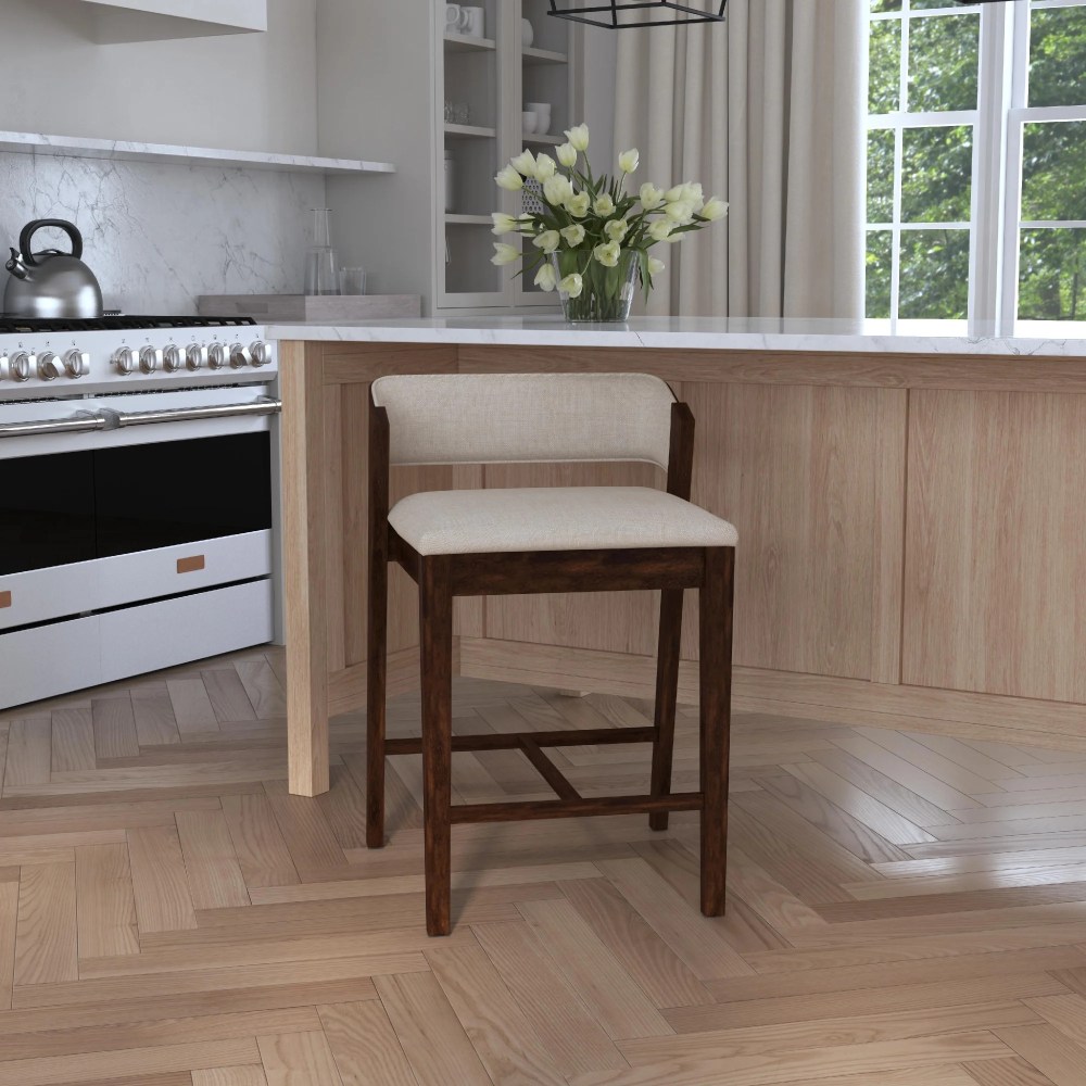 Hillsdale Furniture Dresden Wood Counter Height Stool, Walnut - Image 11