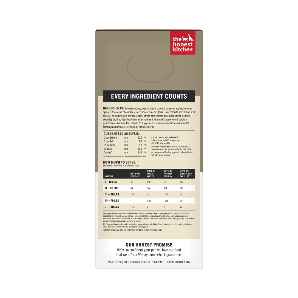 The Honest Kitchen Preference: Dehydrated Grain Free Base Mix Dog Food, Just Add Protein, 7 lbs (Makes 29 lbs of Base Mix) - Image 8