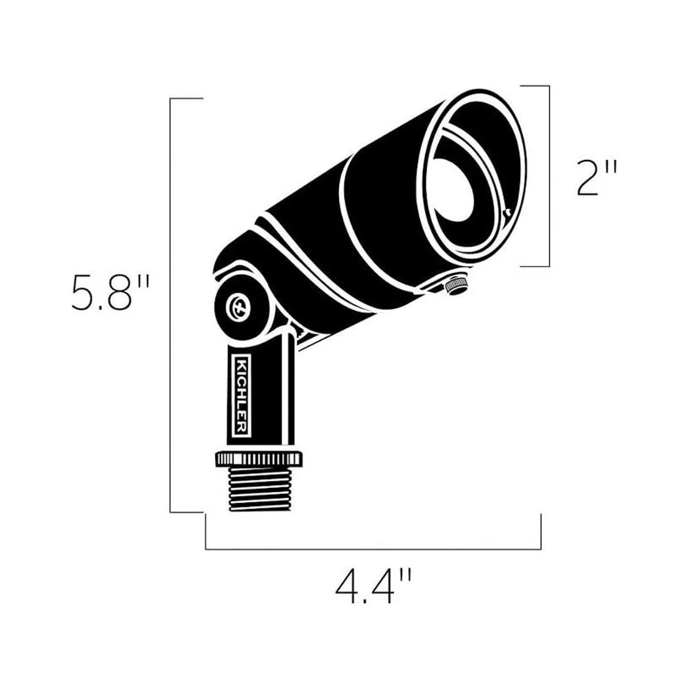 Kichler VLO 3 3/4" High Textured Black 2700K LED Wide Flood Light - Image 2