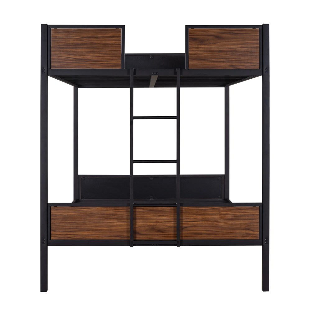 Aukfa Bunk Bed Full over Full, Heavy Duty Metal Bunk Bed for Dorm Bedroom, Black - Image 4