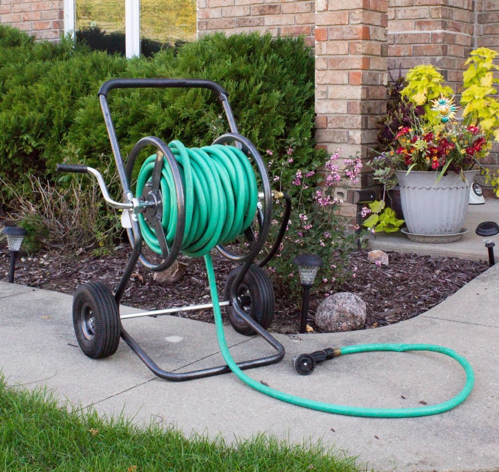 Backyard Expressions Commercial Two Wheel Hose Reel Cart - Heavy Duty - 350 Ft Hose Capacity - Image 2