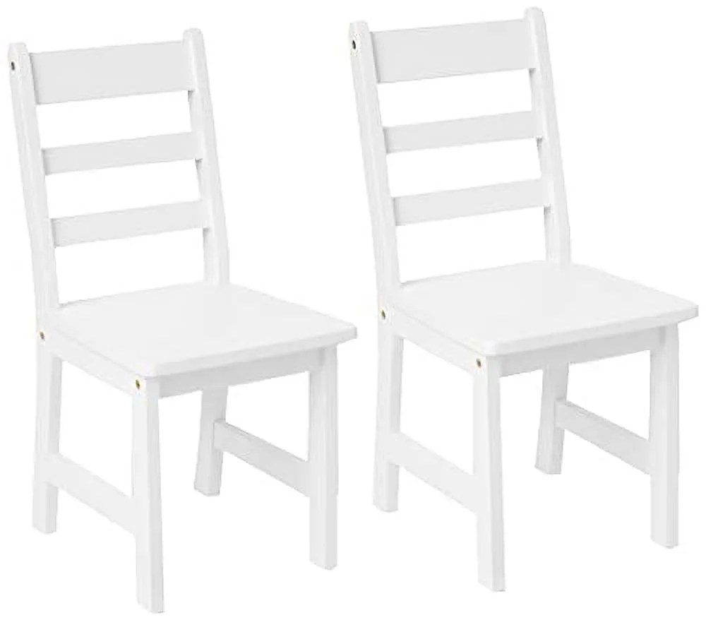 Lipper International 524W Child's Round Table and 2-Chair Set, White - Image 3