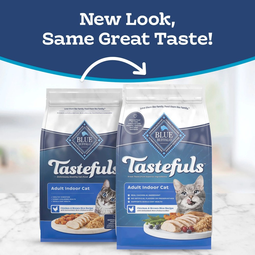 Blue Buffalo Tastefuls Natural Dry Food for Adult Indoor Cats, Chicken & Brown Rice Recipe, 15-lb Bag - Image 8