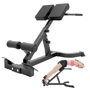 ZIHUI Roman Chair Bench Workout Foldable Back Extension Roman Chair Fitness Equipment with Anti-Scratch Powder Coating for Buttocks Thighs Lower Abdomen Lower Back Core dependable