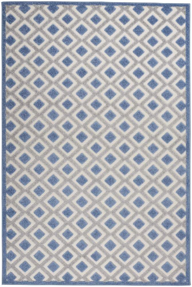 Nourison Aloha Indoor/Outdoor Blue/Grey 5'3" x 7'5" Area Rug, (57) - Image 6