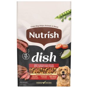 Nutrish Dish Beef & Brown Rice Recipe with Veggie & Fruit Blend Dry Dog Food,  23 lb. Bag (Rachael Ray)
