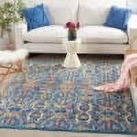 Nourison Allur Persian Blue Multicolor 5'3" x 7'3" Area Rug, (57)