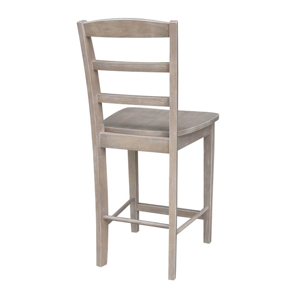 Madrid Counterheight Stool in Washed Gray Taupe- 24" Seat Height - Image 5