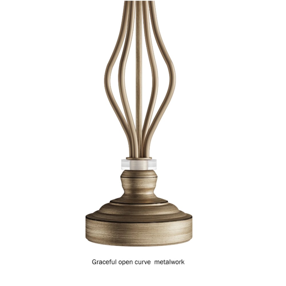 Lavish Home Modern Table Lamps, Set of 2 LED Lighting for Living Room, Bedroom or Office (Gold) - Image 5
