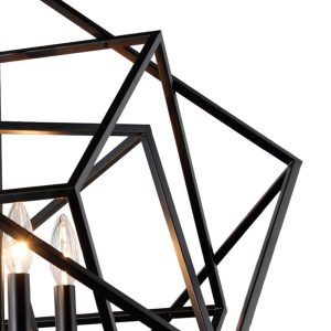 Y-Decor 4 light Chandelier in Black finish
