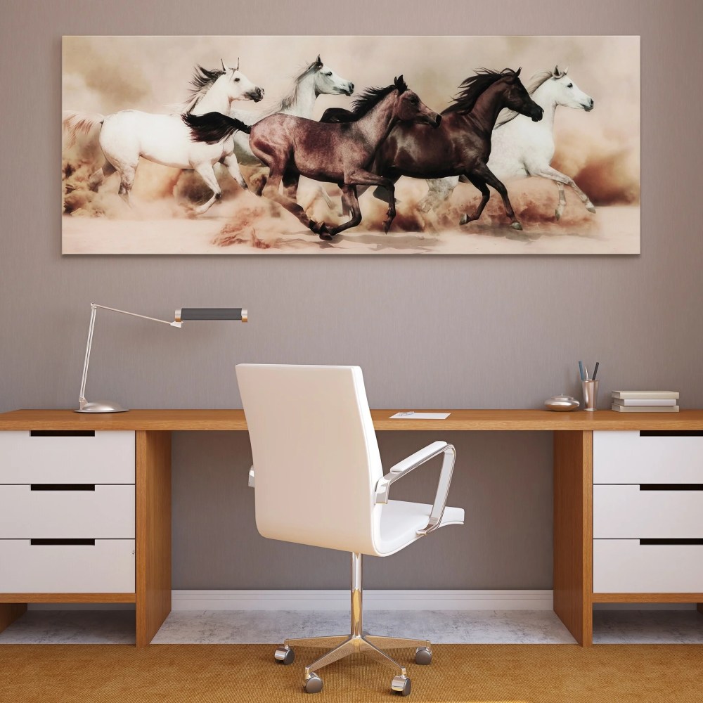 Empire Art Direct Stampede Frameless Free Floating Tempered Glass Panel Graphic Wall Art, 63" x 24" x 0.2", Ready to Hang - Image 2