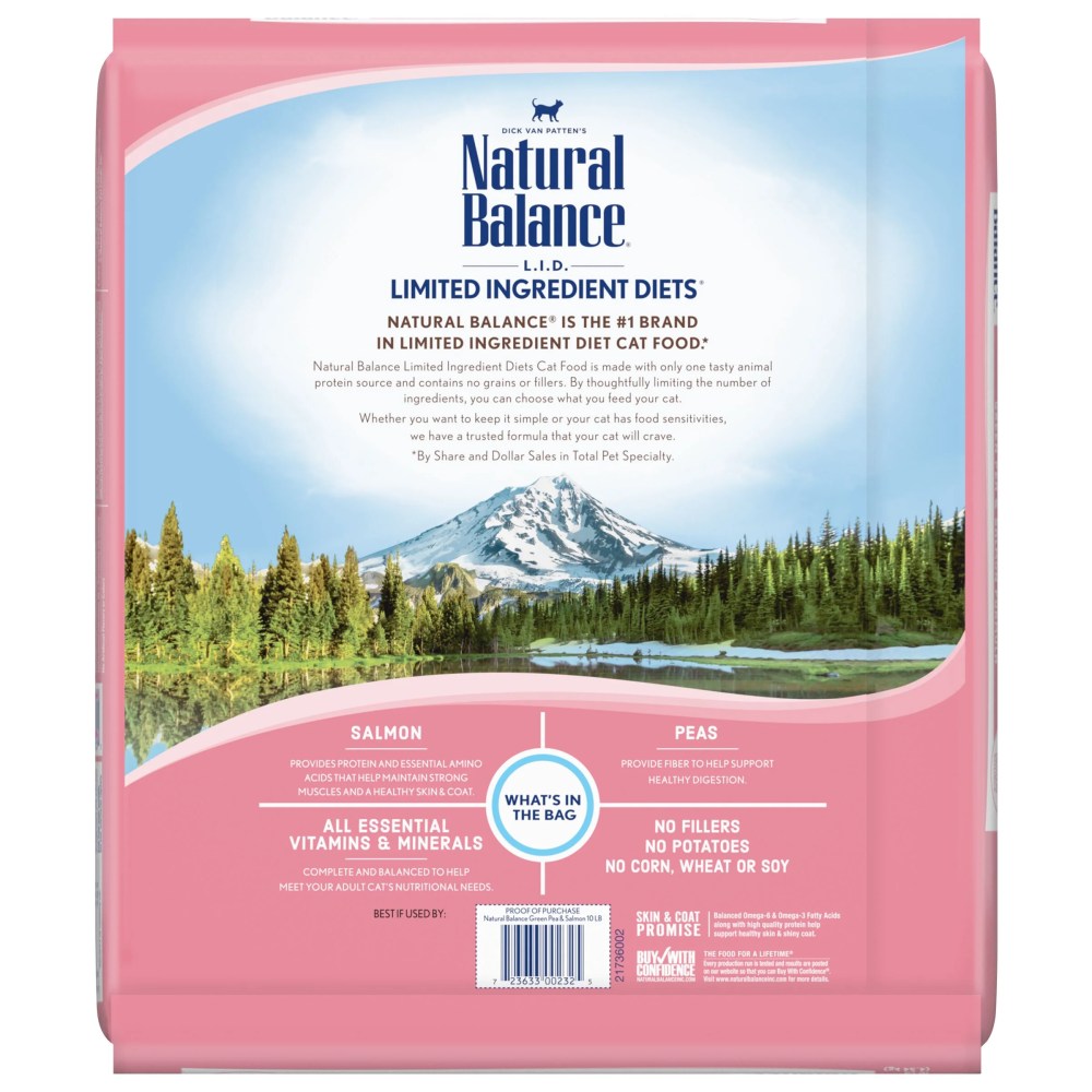 Natural Balance Pet Foods L.I.D. Dry Cat Food Green Pea & Salmon, 10 lb - Image 4