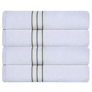 Superior Turkish Cotton Ultra-Plush Bath Towel Set of 4, Forest Green