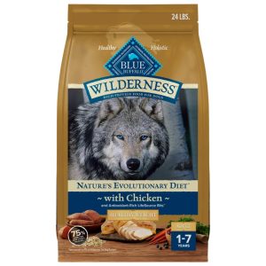 Blue Buffalo Wilderness Healthy Weight Dry Dog Food Plus Wholesome Grains, Chicken 24 lbs.