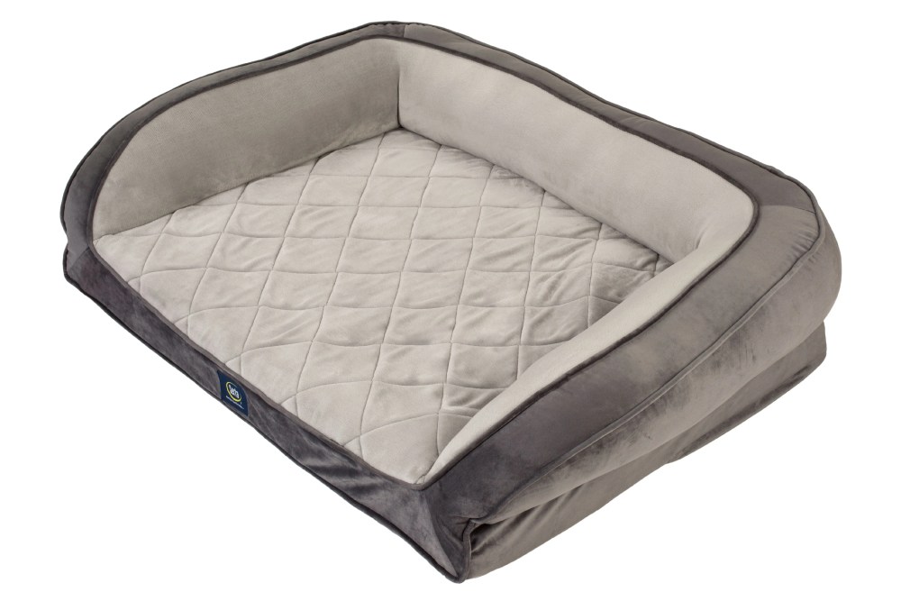 Serta, Extra Large, Quilted Gel Memory Foam Ortho Couch Pet Bed - Image 2