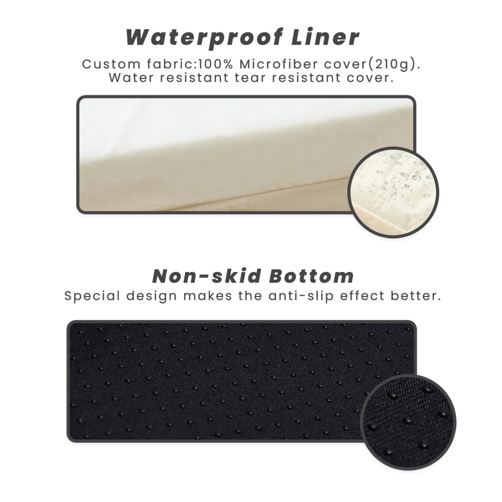 Laifug Extra Large Dog Bed with Orthopedic Memory Foam, Dog Pillow, Waterproof Liner & Washable Cover (Black, XL) - Image 7