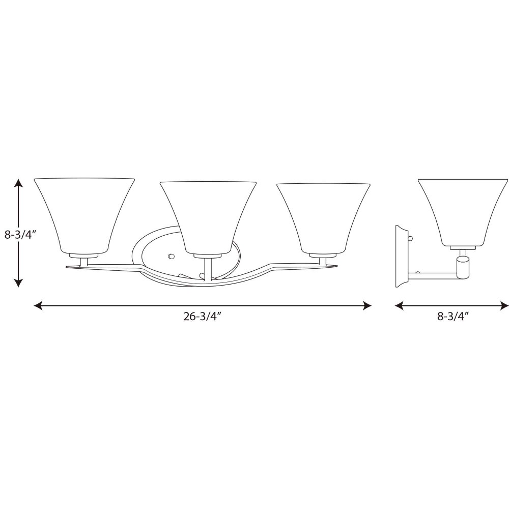Bravo Collection Three-Light Brushed Nickel Etched Glass Modern Bath Vanity Light - Image 2