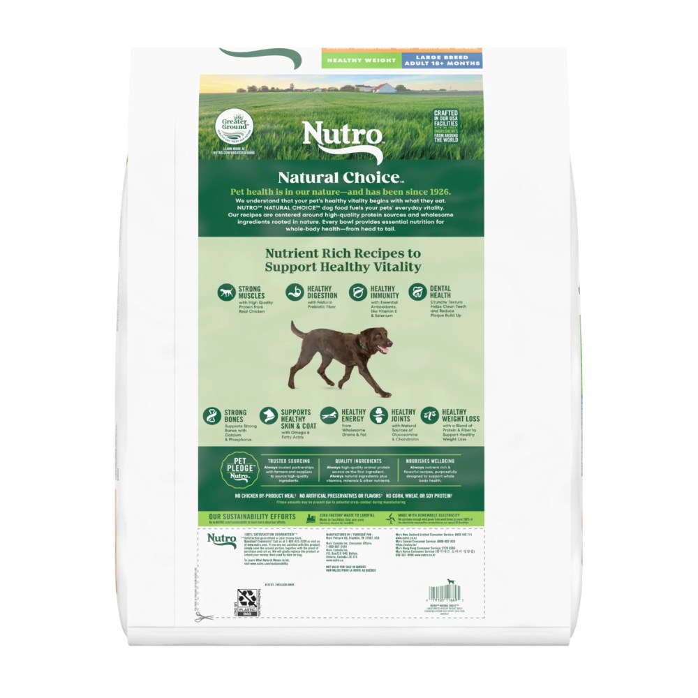 Nutro Natural Choice Large Breed Healthy Weight Dog Food Recipe Chicken & Brown Rice, 30 Lb Bag - Image 11