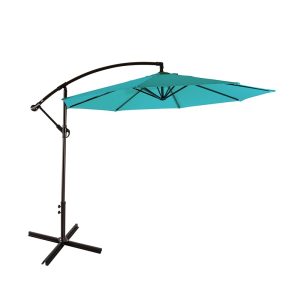 GARDEN 10 Ft Offset Cantilever Umbrellas for Patio Outdoor Shade,  Turquoise