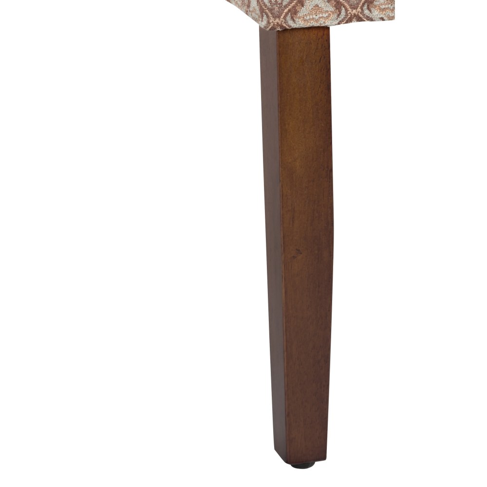 HomePop Parsons Dining Chair, Brown and Blue Fabric - Image 3
