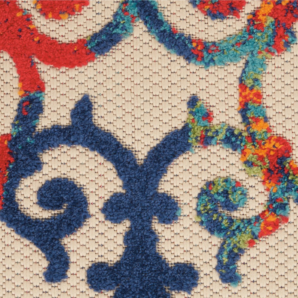 Nourison Aloha Indoor/Outdoor Transitional French Country Multicolor 6" x 9" Area Rug, (6" x 9") - Image 3