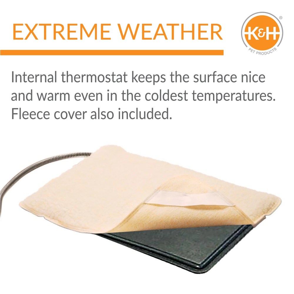 K&H Pet Products Extreme Weather Heated Kitty Pad for Outdoor Cats Black Small 18.5 X 12.5 Inches - Image 7