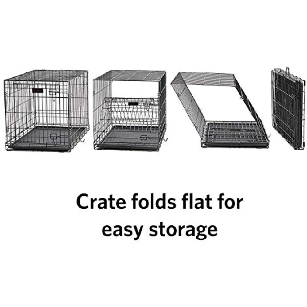 MidWest Homes for Pets Double Door iCrate Starter Kit, 24-inch Dog Crate Bundle for Small Breeds, Includes Cage, Pet Bed, 2 Bowls and Privacy Cover - Image 3