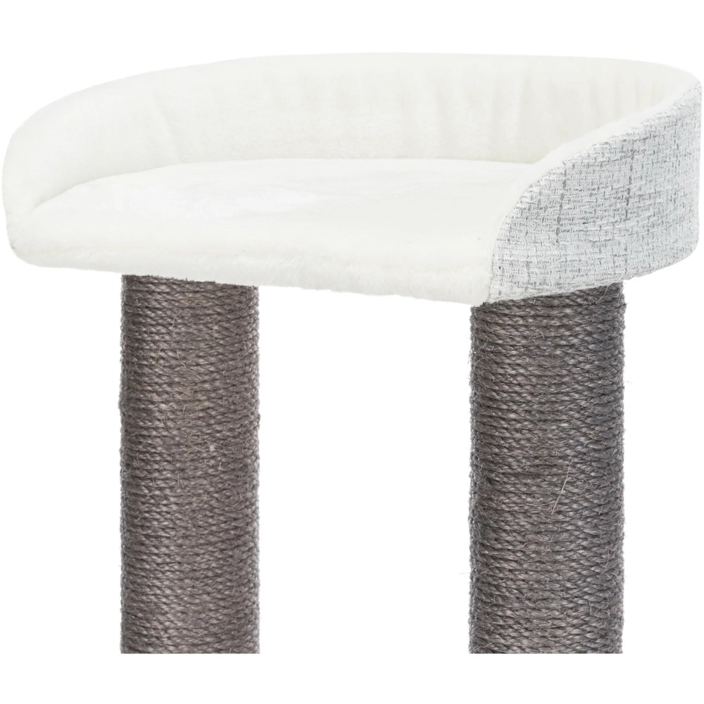TRIXIE Pilar Plush & Sisal 3-Level 39.4" Cat Tower, Scratching Posts, Condo, Cat Toy, Gray - Image 4