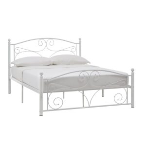 Weston Home Abigail Metal Platform Full Bed, White