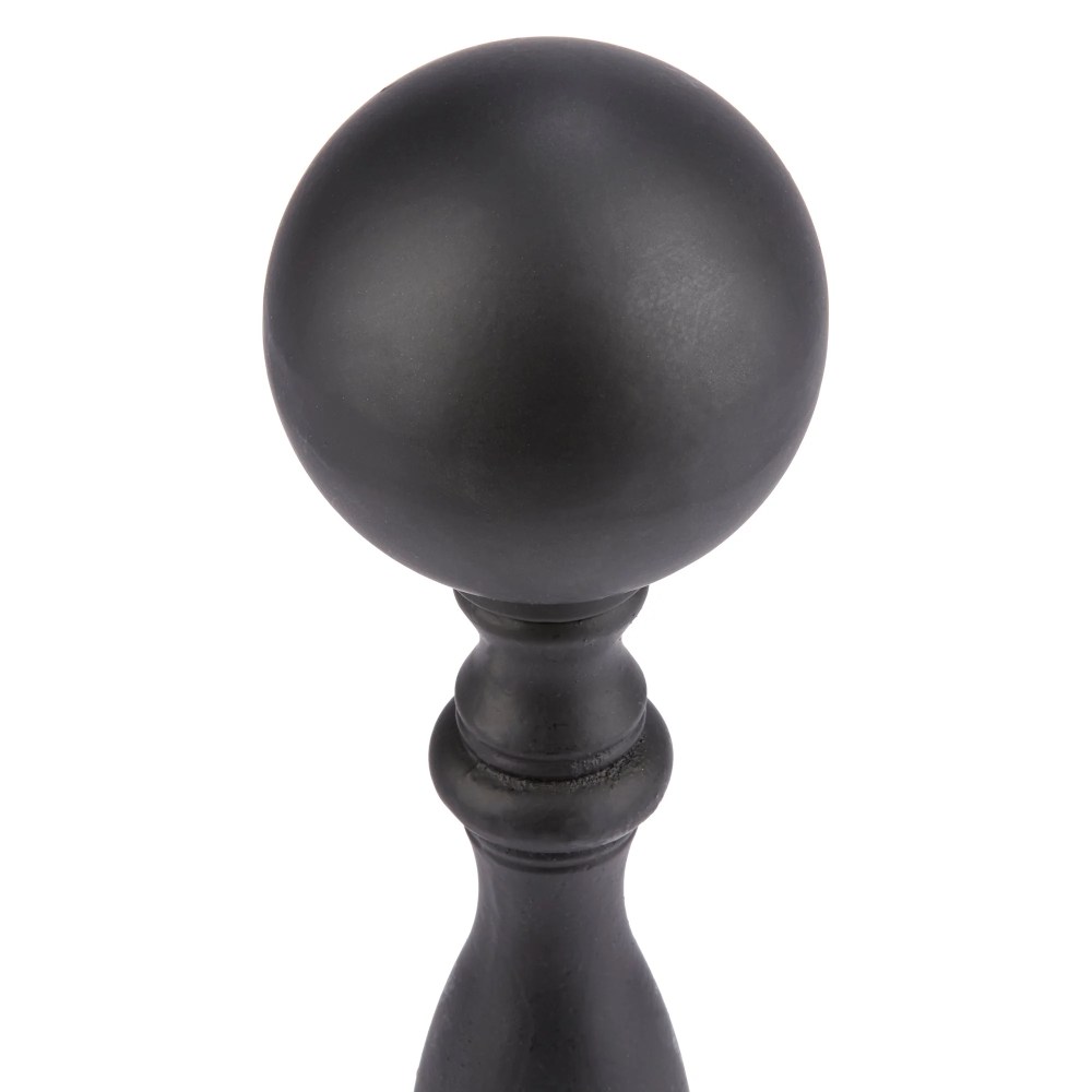 UniFlame Black Ball Andirons - Image 2