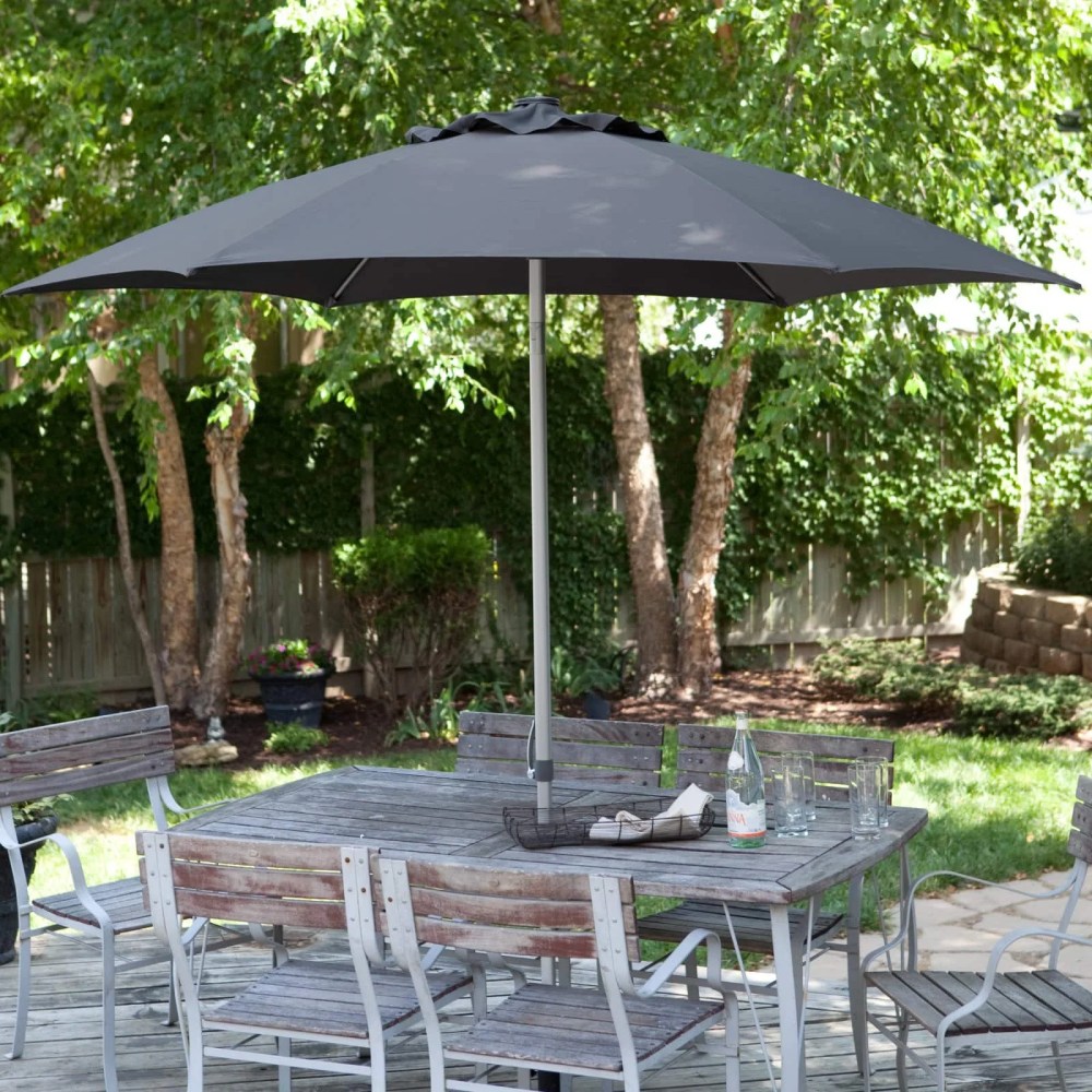 DestinationGear 8.5 ft. Aluminum Market Umbrella with Wind Resistant Doppler, Charcoal - Image 9