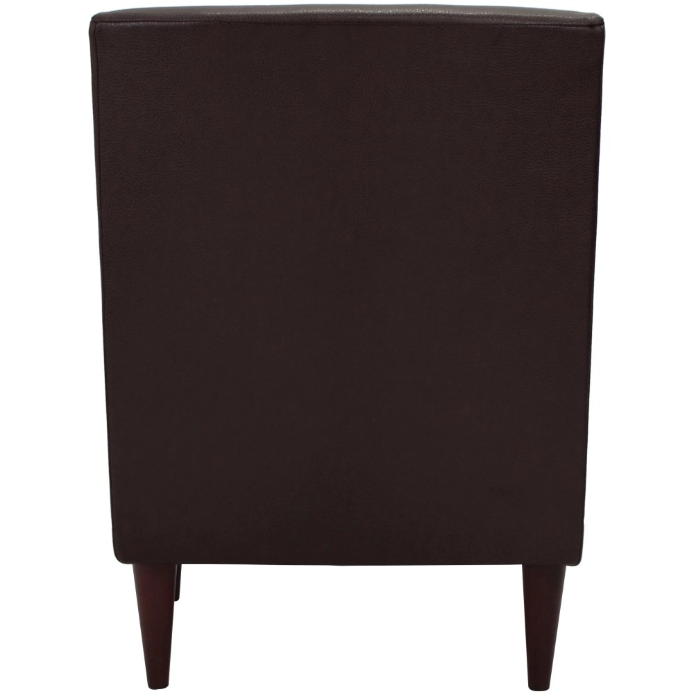 Fox Hill Trading Emma Arm Chair, Walnut Faux Leather - Image 3