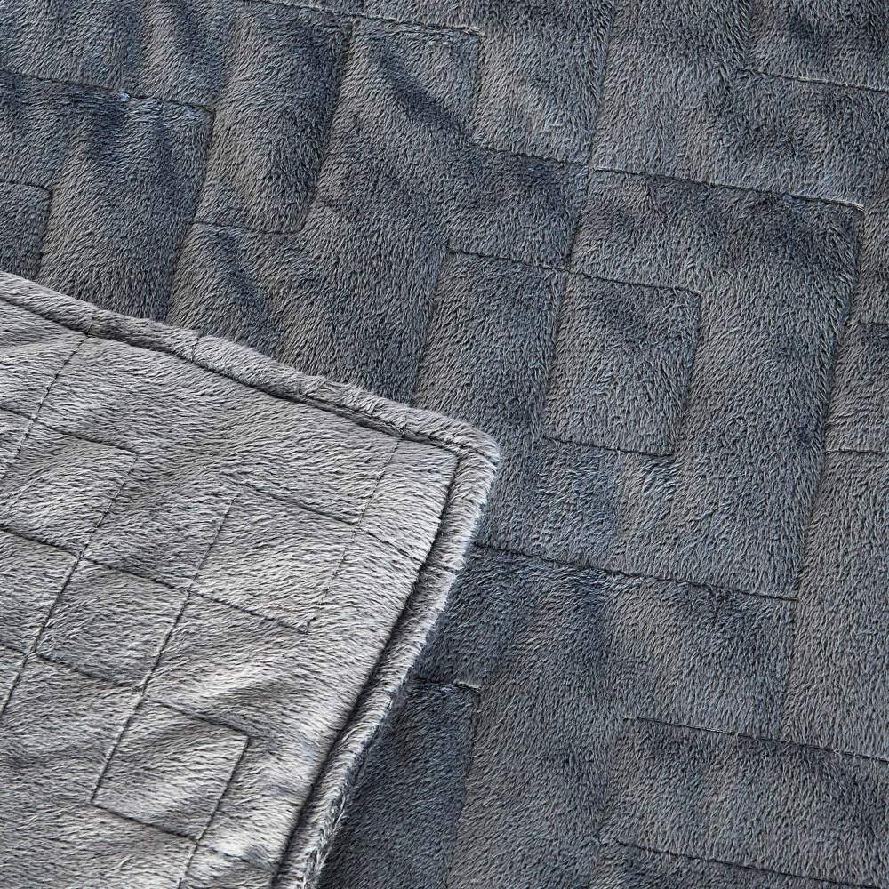 Sutton Home Fashions 20 lbs Weighted Blanket with Duvet Cover 48"x72", Blue, Adult - Image 4