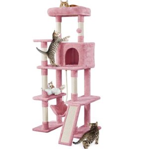 Renwick Multilevel 63inch Cat Tree Tower for Kitchens,  Pink