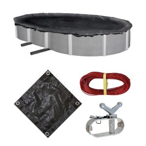 Blue Wave 18" x 34" Oval Rugged Mesh Above Ground Pool Winter Cover