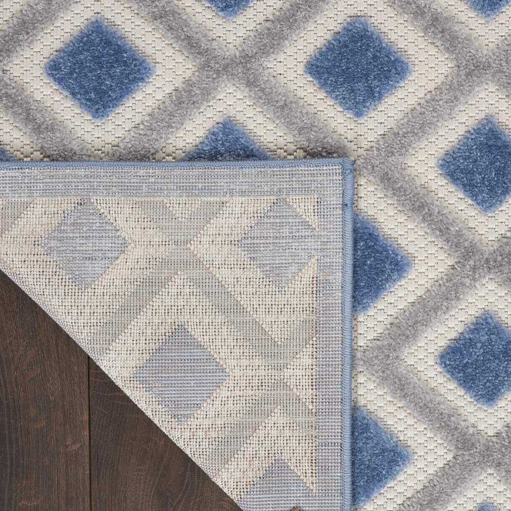 Nourison Aloha Indoor/Outdoor Blue/Grey 5'3" x 7'5" Area Rug, (57) - Image 3