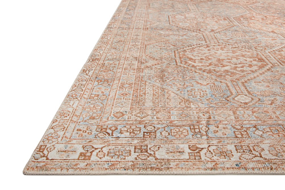 Chris Loves Julia x Loloi Jules Tangerine/Mist 5"-0" x 7"-6" Area Rug - Image 7