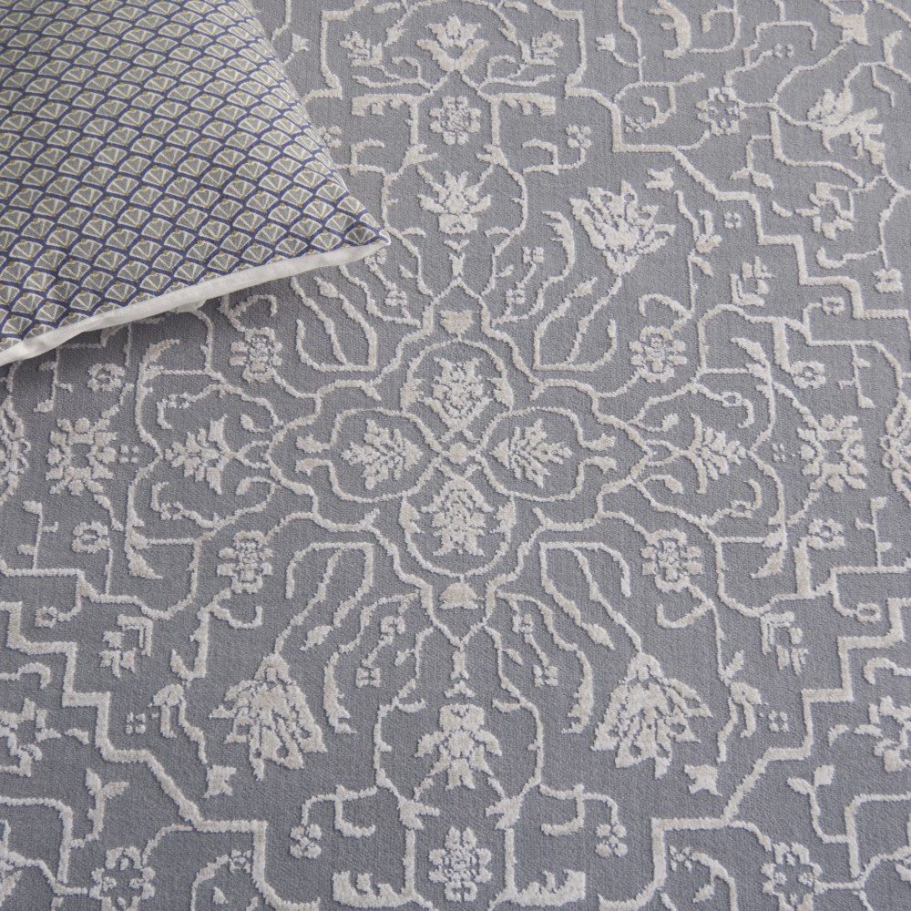 Safavieh Reflection Dolkar Oriental Area Rug, Light Gray/Cream, 12" x 18" - Image 9