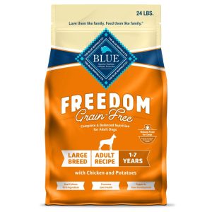 Blue Buffalo Freedom Grain-Free Large Breed Adult Dry Dog Food,  Chicken & Potatoes 24 lbs.
