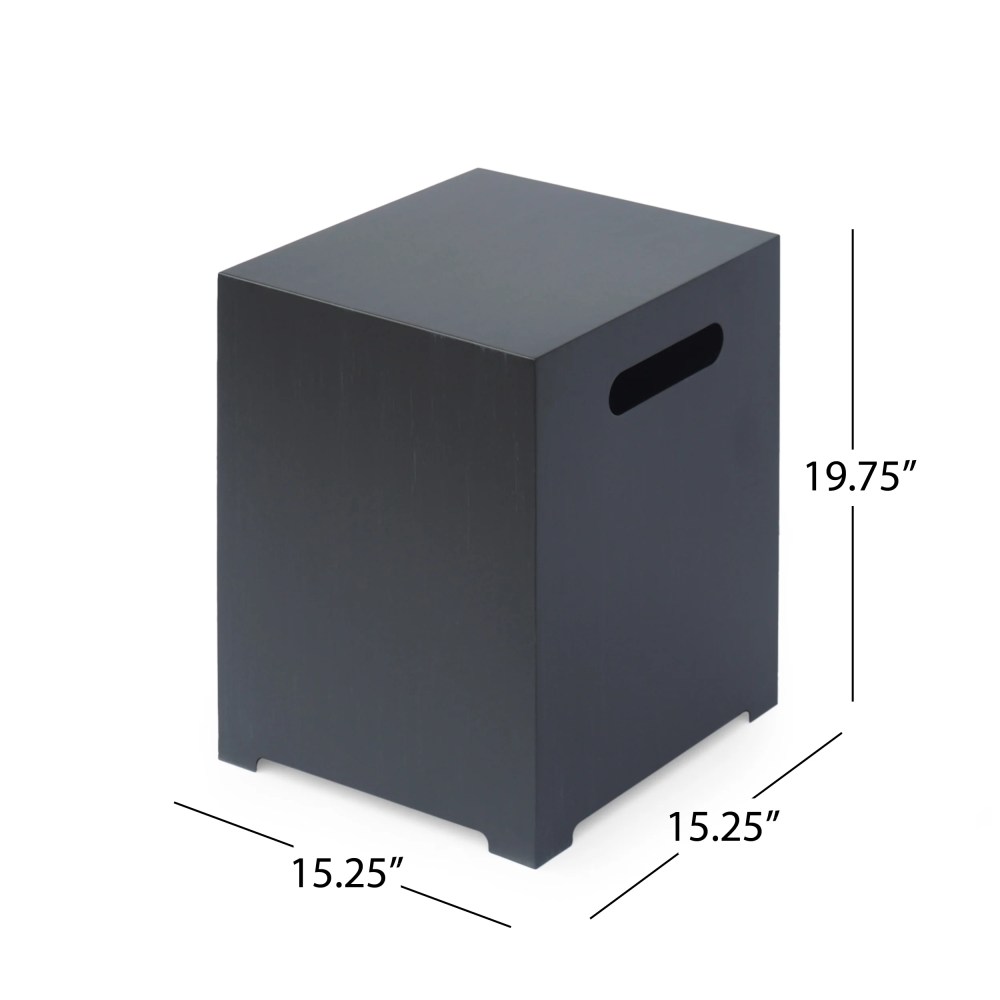 Outdoor Iron 40 Inch Square Fire Pit - 50, 000 BTU, Dark Grey - Image 8