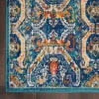 Nourison Allur Persian Blue Multicolor 5'3" x 7'3" Area Rug, (57) - Image 5