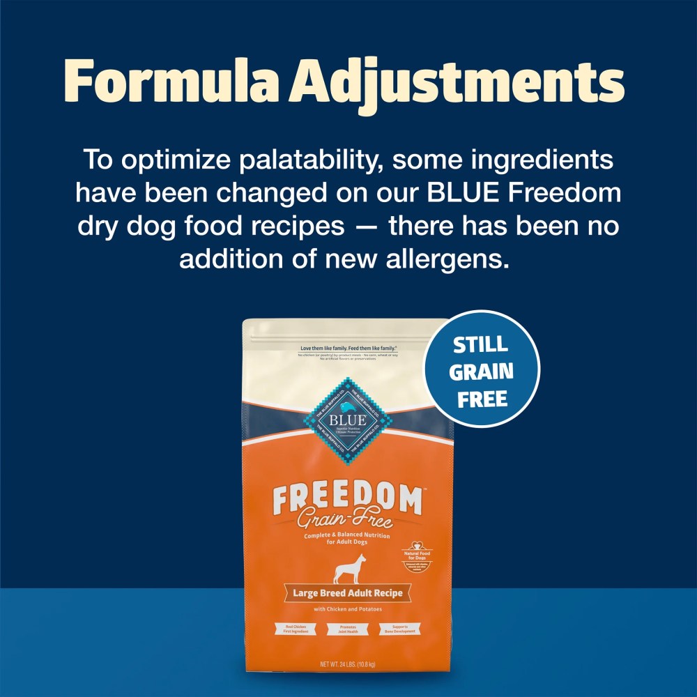 Blue Buffalo Freedom Grain-Free Large Breed Adult Dry Dog Food, Chicken & Potatoes 24 lbs. - Image 6