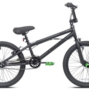 20" Kent Chaos BMX Bicycle, Fits Rider 4'2" - 5", 0", Hydro Dip Matte Black, Child, Unisex