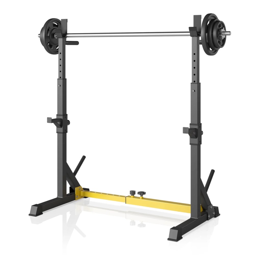 Arlopu Squat Rack Stand, Adjustable Barbell Rack for Home Gym Strength Training & Professional Workouts, 570 lbs