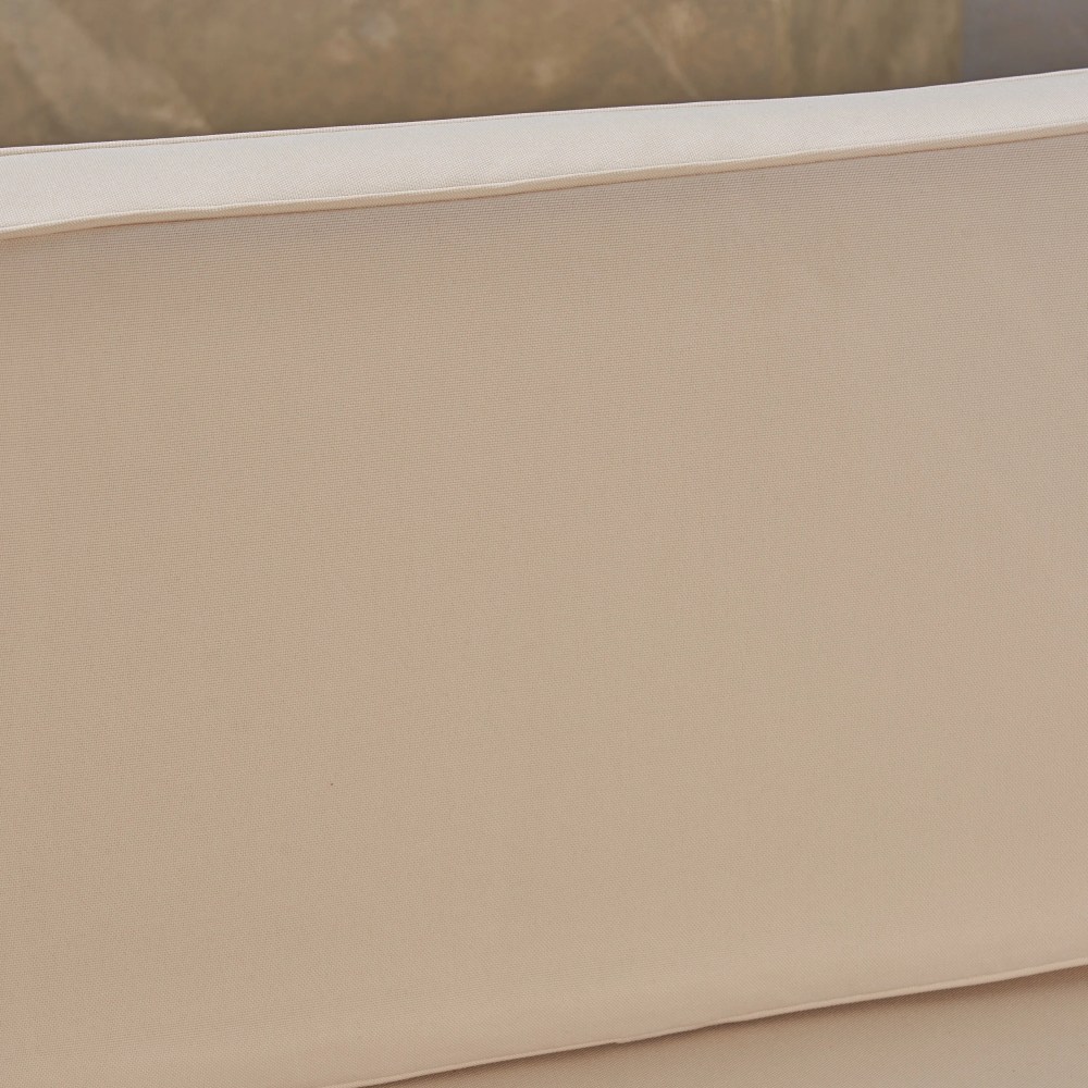 Noble House Cambridge Outdoor 5-Pc Acacia Wood Sofa Set Teak and Beige - Image 2