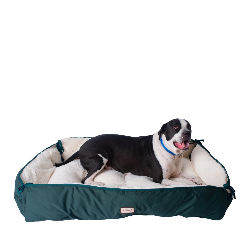 Armarkat Model D04HML/MB-X Extra Large Green & Ivory Pet Bed and Mat - Image 3